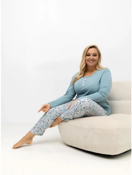 Pyžamo DU KN FP 502.97 tmavě mátové Pyžamo DU KN FP 502.97 tmavě mátové