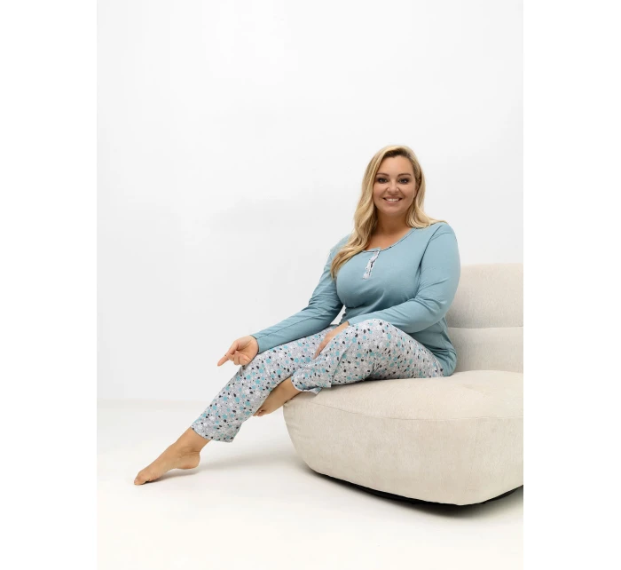 Pyžamo DU KN FP 502.97 tmavě mátové Pyžamo DU KN FP 502.97 tmavě mátové