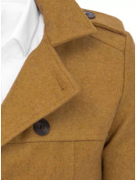 Pánský dvouřadý pískový kabát Dstreet CX0443