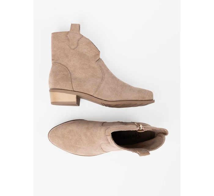 Krásné hnědé  kotníčkové boty dámské Obcas