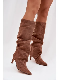 Kozačky na podpatku model 221152 Step in style