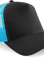 Beechfield B 640 5 panelová Trucker kšiltovka 53.0640 black/surf blue