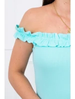 Španělské šaty s volánky mint Španělské šaty s volánky mint