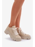 Tenisky Sportovní Boty Na Platformě model 21683573 Zlaté - CheBello