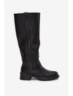 Dámské Černé Boty Na Nízkém Podpatku model 21704732 - Boto