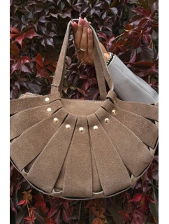 Kabelka z přírodního semiše béžová model 21721798 - Boto