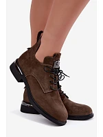 Dámské kožené boty Vinceza 89151 Khaki Dámské kožené boty Vinceza 89151 Khaki