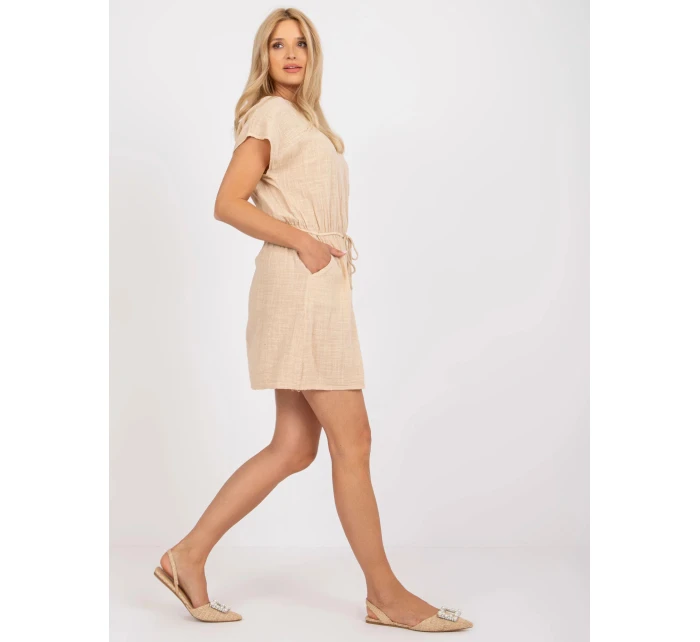 Dámské šaty model 20281148 béžové - Och Bella Dámské šaty model 20281148 béžové - Och Bella