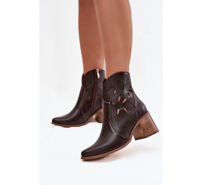 Boty na podpatku  model 222963 Step in style