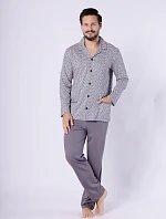 Pyžamo Hotberg 1748 Kamil long/r M-2XL rozepínací