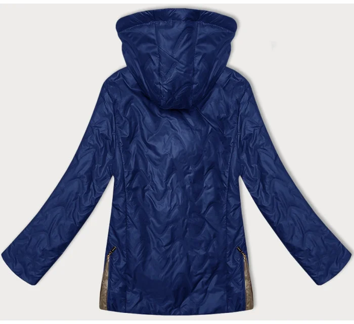 Modrá dámská prošívaná bunda s odepínací kapucí S'West (B8356-72)