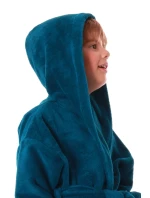Dětský župan Tampa s kapucí 9149 petrolejová - Vestis