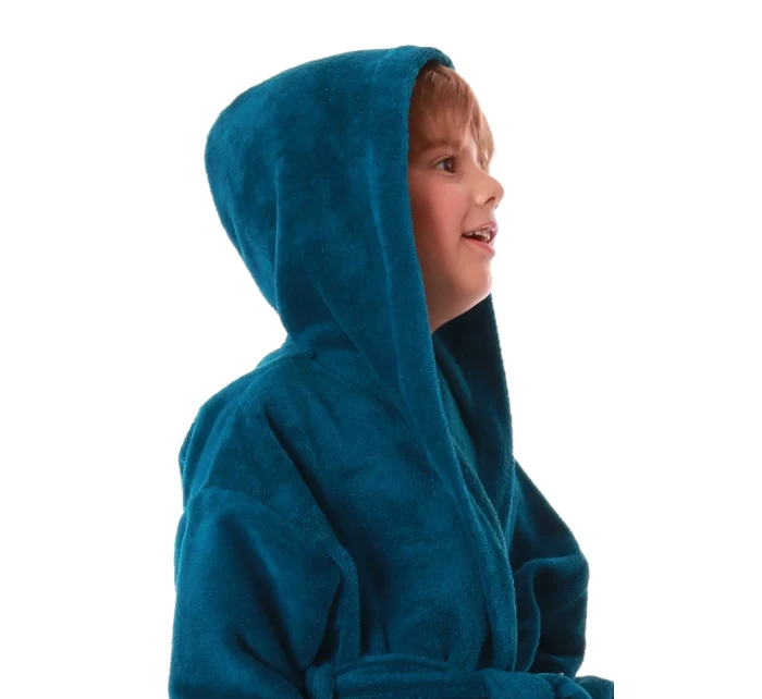 Dětský župan Tampa s kapucí 9149 petrolejová - Vestis