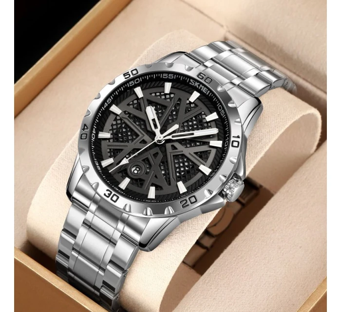 Pánské hodinky Skmei 9337SIBK + BOX pánské Pánské hodinky Skmei 9337SIBK + BOX pánské