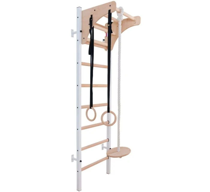 GYMNASTICKÝ STŮL ZE DŘEVA A KOVU S DŘEVĚNOU TYČÍ A PŘÍSLUŠENSTVÍM BENCHK 211W A204 dětské