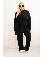 Komplet dámský Plus Size model 21399810 černý - K-Fashion