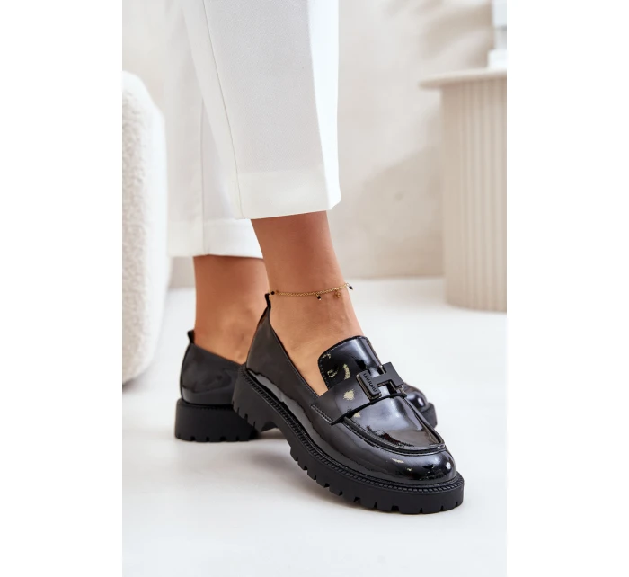 Lakované Dámské Mokasíny Vinceza 62187 Černé Lakované Dámské Mokasíny Vinceza 62187 Černé