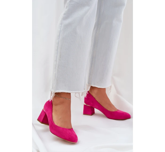 Eko Semišové Na Podpatku Fuchsie model 21684774 - Boto