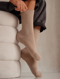 Dámské ponožky Frotte model 21728650 Béžové - Milena