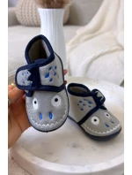 Dětské pantofle na suchý zip šedé Jeselle Dětské pantofle na suchý zip šedé Jeselle