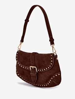 Kožená Eko semišová kabelka s přezkami model 22111538 - Flora&Co