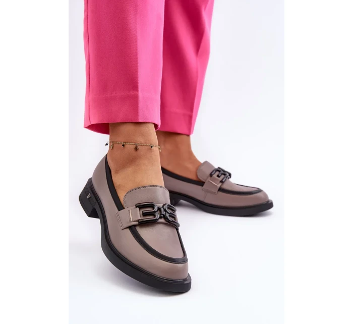 Elegantní dámské kožené mokasíny, tmavě béžová Triana Elegantní dámské kožené mokasíny, tmavě béžová Triana