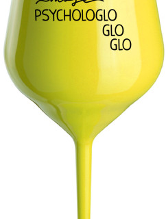 MOJE PSYCHOLOGLOGLOGLO - žlutá nerozbitná sklenice na víno 470 ml