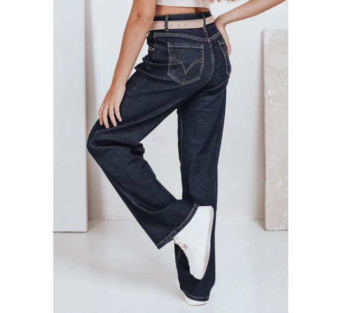 Dámské džíny s širokými nohavicemi tmavě modré Dstreet model 21992549 - FashionStreet