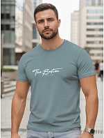 Tshirt męski bawełniany z nadrukiem The Boston petrol model 22305522 - FashionStreet Tshirt męski bawełniany z nadrukiem The Boston petrol model 22305522 - FashionStreet