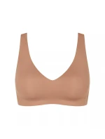 Dámská podprsenka ZERO Feel 2.0 Soft bra - BROWN - sv. hnědá 00CM - SLOGGI