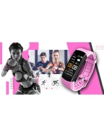 GIEWONT Smartwatch Black and Pink 2 Stripes GW200-4