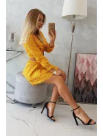 Hořčicové boho šaty