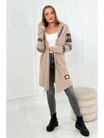 Rukávník s nápisem tmavě béžová Rukávník s nápisem tmavě béžová