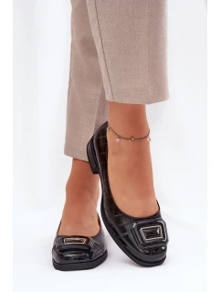 Kožené Baletky S Ozdobou D&A MK51-059 Černé