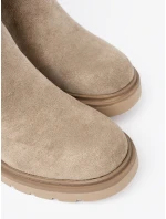 Stylové dámské hnědé kotníčkové boty platforma Stylové dámské hnědé kotníčkové boty platforma