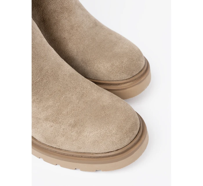 Stylové dámské hnědé kotníčkové boty platforma Stylové dámské hnědé kotníčkové boty platforma