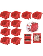 BINEER SHORT 10DÍLNÁ SADA DÍLENSKÝCH PODNOSŮ ČERVENÁ KISTENBERG