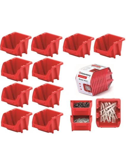 BINEER SHORT 10DÍLNÁ SADA DÍLENSKÝCH PODNOSŮ ČERVENÁ KISTENBERG