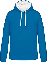 Kariban K 446 Kontrastní mikina s kapucí 20.K446 tropical blue/white