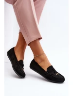 Dámské klasické černé semišové mokasíny model 21651268 - Boto Dámské klasické černé semišové mokasíny model 21651268 - Boto