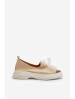 Zazoo 2939 Kožené Dámské Sandály S Mašlí Světle Béžové Zazoo 2939 Kožené Dámské Sandály S Mašlí Světle Béžové