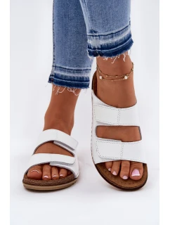 Dámské Kožené Sandály Inblu Bílé AA0005GU