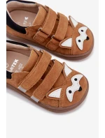 Kožené polobotky Barefoot dětské s motivem  světle hnědé model 21958958 - Bartek S.A.