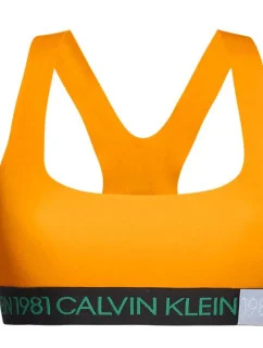 Sportovní podprsenka QF5577E-1ZK oranžová - Calvin Klein