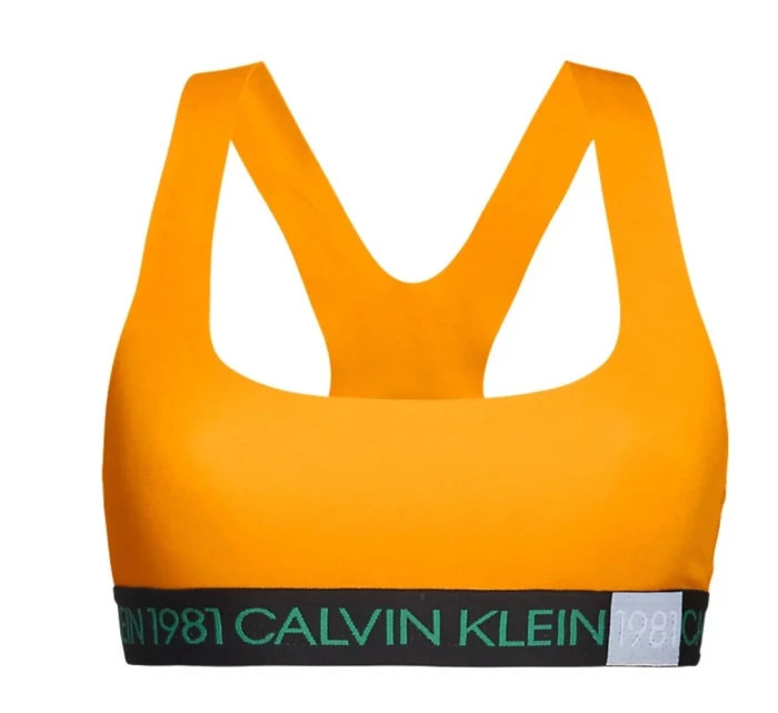 Sportovní podprsenka QF5577E-1ZK oranžová - Calvin Klein
