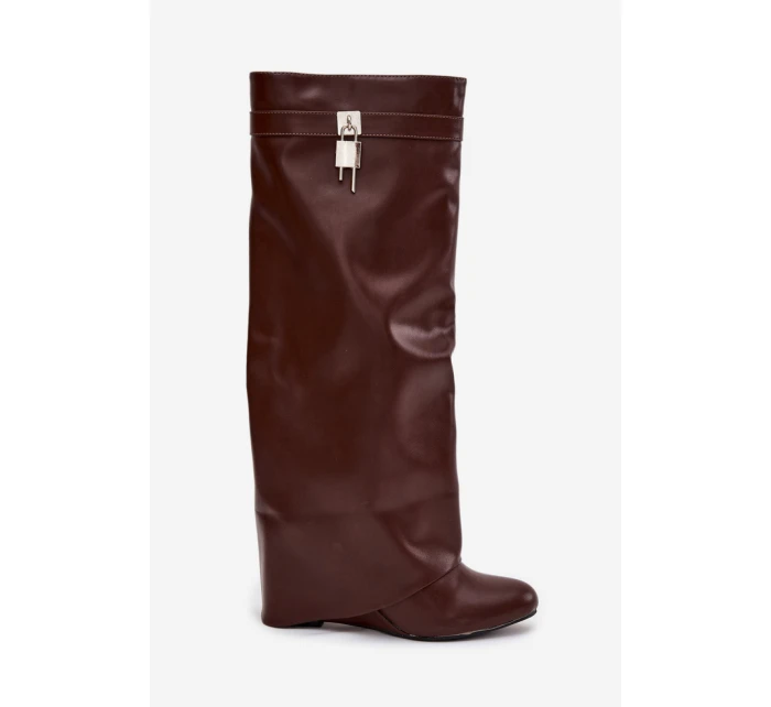 Kozačky na klínech  model 217756 Step in style