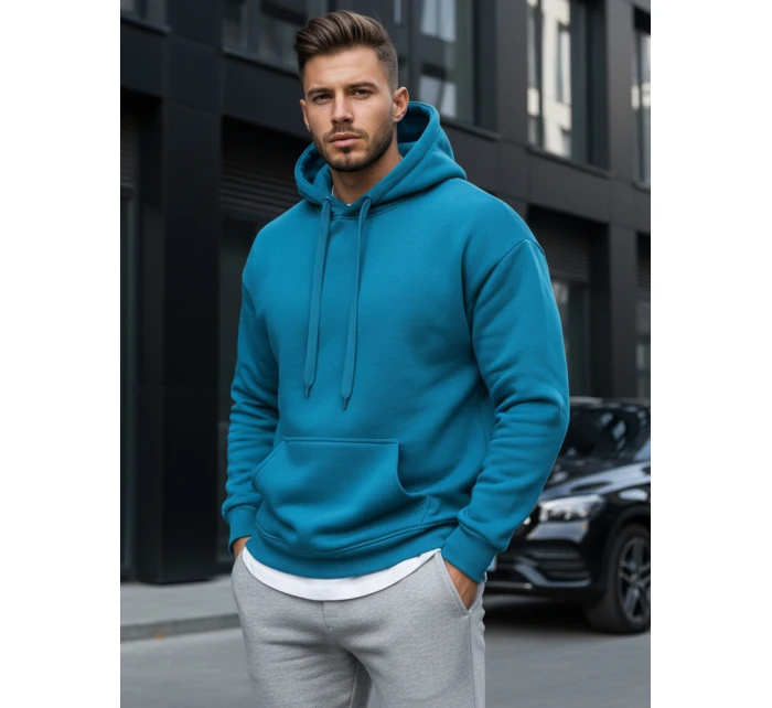 Pánská světle modrá mikina s kapucí FashionStreet BX5108