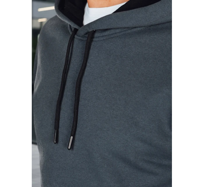 Pánská základní mikina s kapucí tmavě šedá Dstreet model 21985886 - FashionStreet