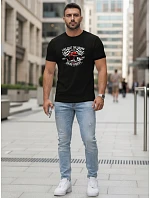 Pánské tričko s potiskem pro automobilový průmysl černé FashionStreet NX5087R