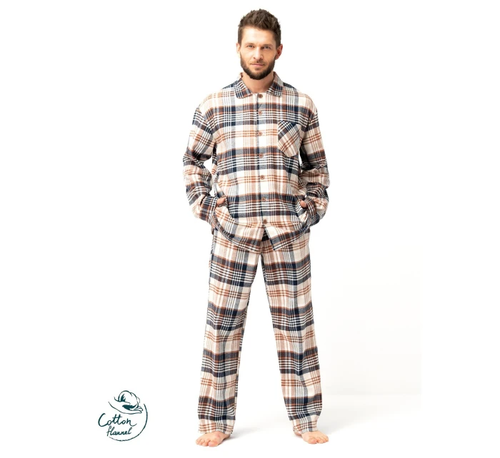 Pánské pyžamo MNS model 21291795 B25 délka/r 3XL4XL na zip - Key Pánské pyžamo MNS model 21291795 B25 délka/r 3XL4XL na zip - Key